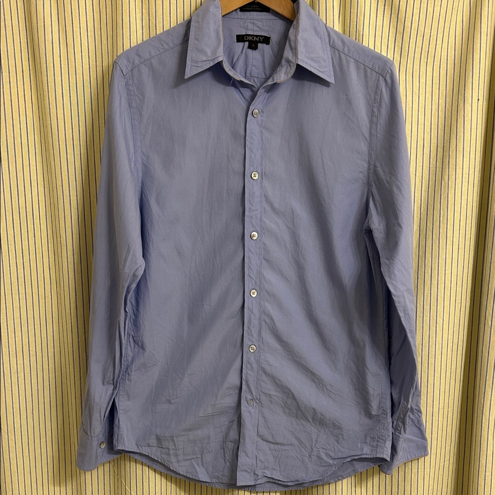 DKNY Men's Light Blue Casual Shirt